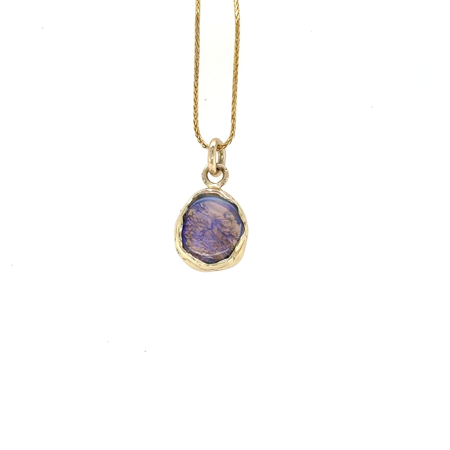 Opal & Gold Organic Pendant