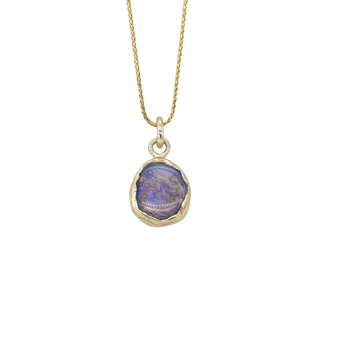 Opal & Gold Organic Pendant