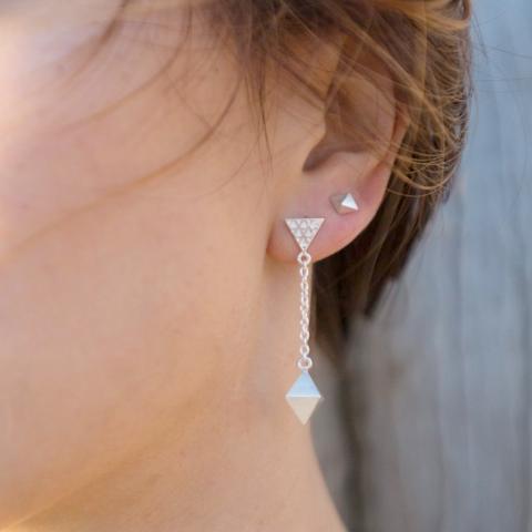 Octahedron Studs