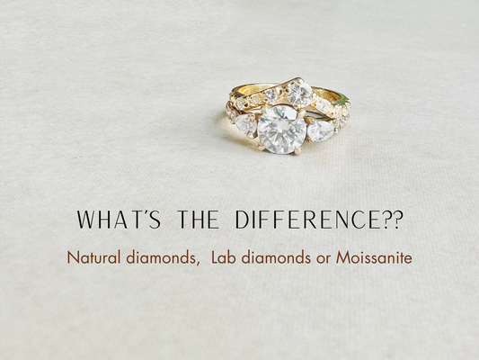 What's the difference? Natural diamonds, Lab diamonds or Moissanite