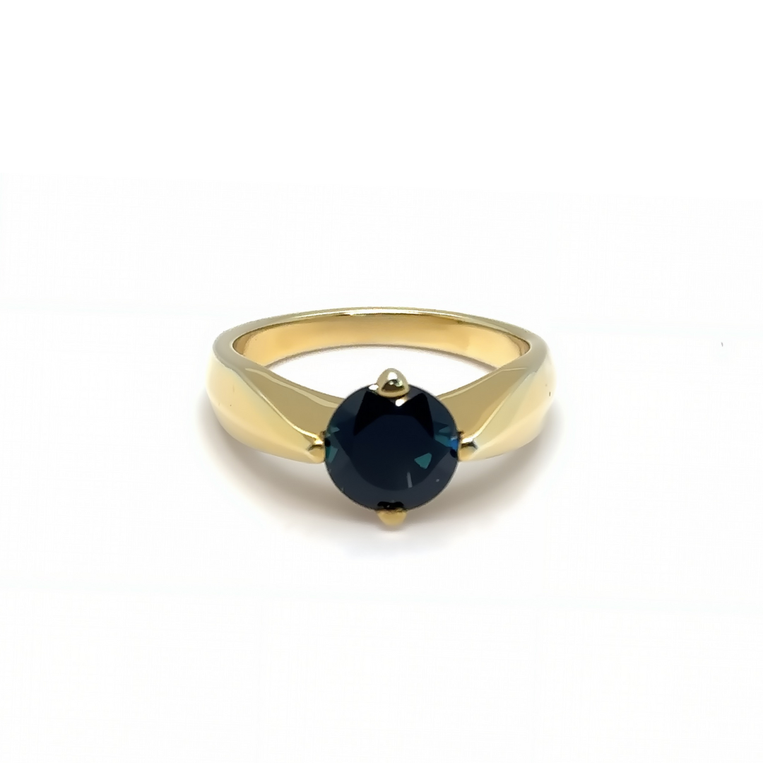Eclipse Sapphire Solitaire Ring